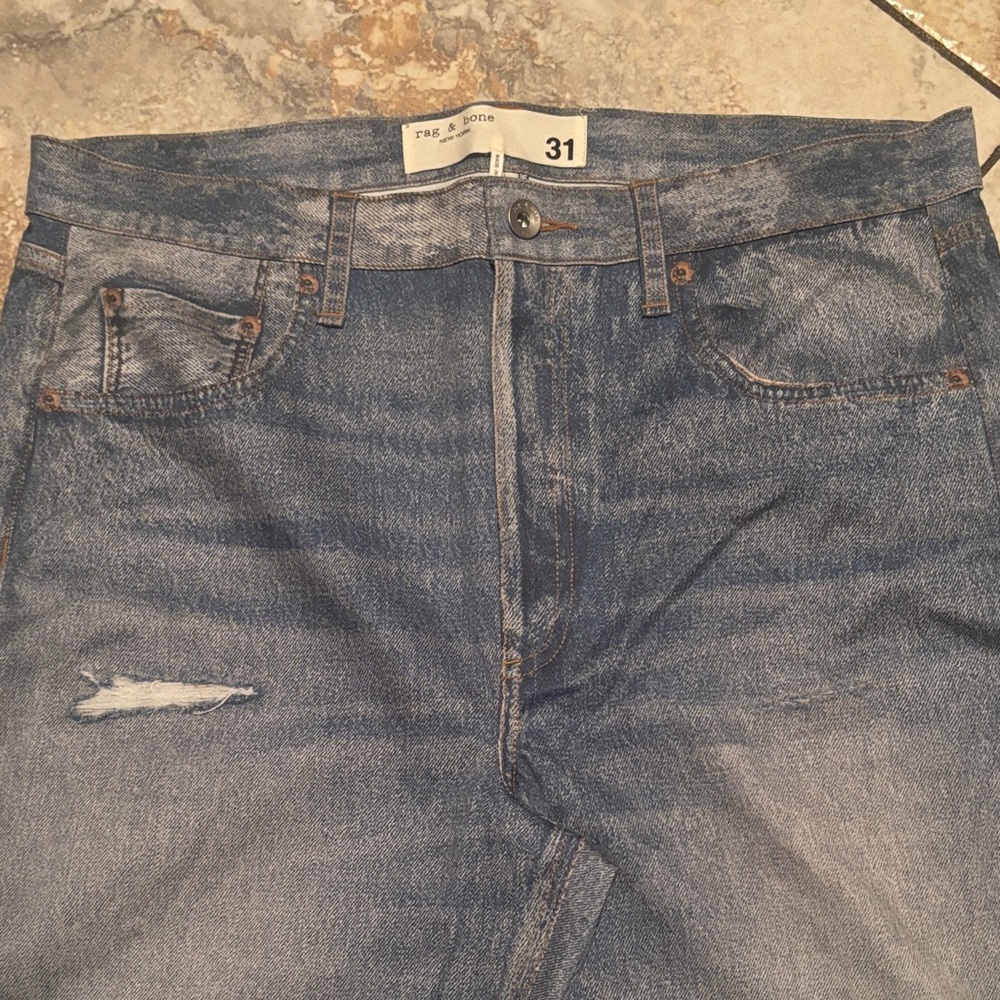 Rag & Bone Distressed Blue Miramar Jeans